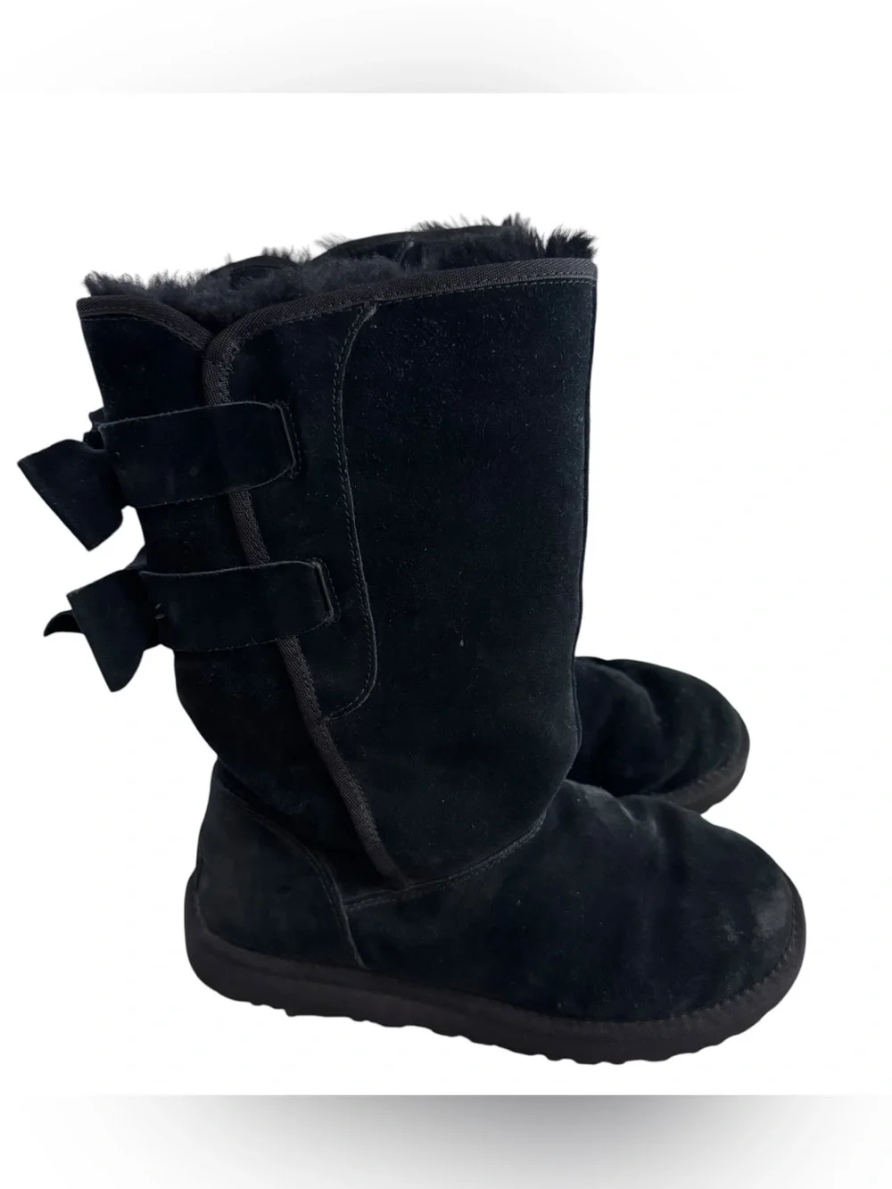Ugg Black Allegra Bow II Boots Size 7